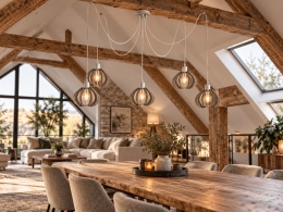 Lampa wisząca 5xE27 NICOLETA GREY 839