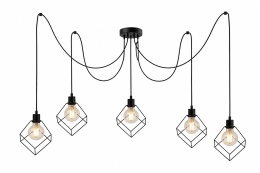 Lampa wisząca 5xE27 RUBEN BLACK