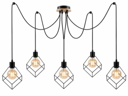 Lampa wisząca 5xE27 RUBEN WOOD