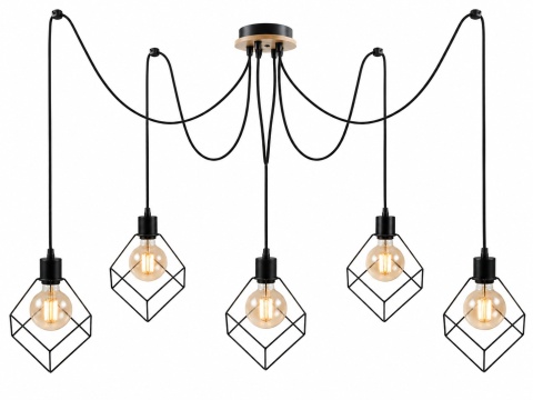 Lampa wisząca 5xE27 RUBEN WOOD