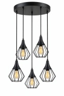 Lampa wisząca 5xE27 SELENE BLACK