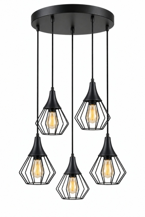 Lampa wisząca 5xE27 SELENE BLACK