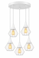 Lampa wisząca 5xE27 SELENE WHITE