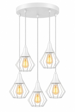 Lampa wisząca 5xE27 SELENE WHITE