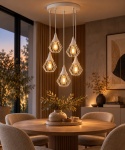Lampa wisząca 5xE27 SELENE WHITE