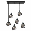 Lampa wisząca 6xE27 LACRIMA SMOKY BLACK