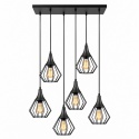 Lampa wisząca 6xE27 SELENE BLACK