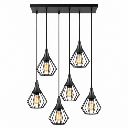 Lampa wisząca 6xE27 SELENE BLACK