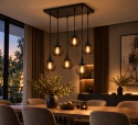 Lampa wisząca 6xE27 SELENE BLACK