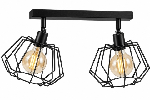Spot 2xE27 LUNA BLACK