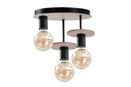 Lampa sufitowa 3xE27 SATURN NATURAL/BLACK