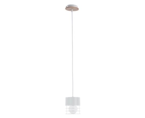 Lampa wisząca 1xE27 CASA WHITE/WOOD