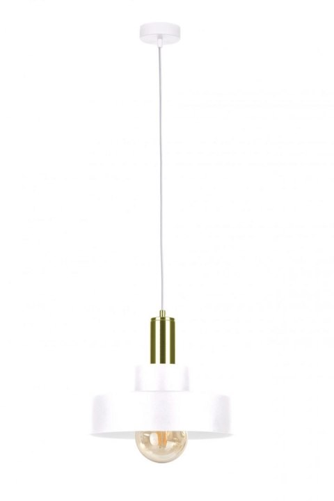 Lampa wisząca 1xE27 GIZA WHITE/GOLD