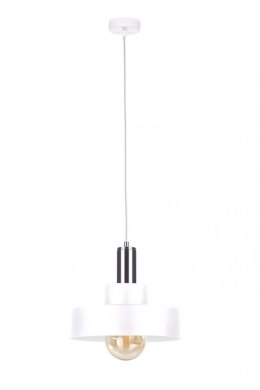 Lampa wisząca 1xE27 GIZA WHITE/SILVER