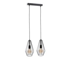 Lampa wisząca 2xE27 LEX BLACK