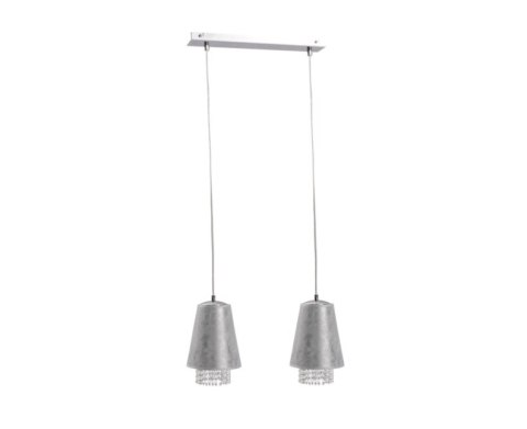 Lampa wisząca 2xE27 MOLLY CRYSTAL SILVER