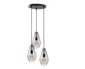 Lampa wisząca 3xE27 LEX BLACK