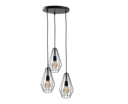 Lampa wisząca 3xE27 LEX BLACK