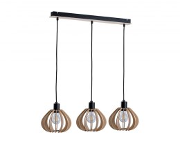 Lampa wisząca 3xE27 NICOLET NATURAL AND BLACK 825