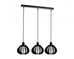 Lampa wisząca 3xE27 NICOLETA BLACK AND NATURAL 815