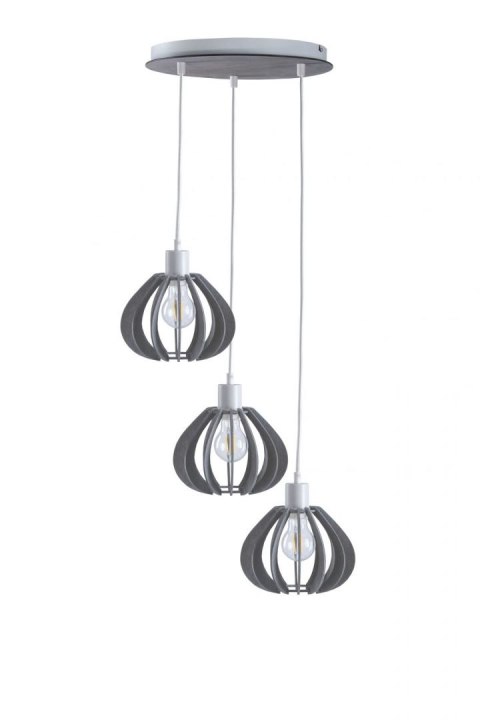 Lampa wisząca 3xE27 NICOLETA GREY 836