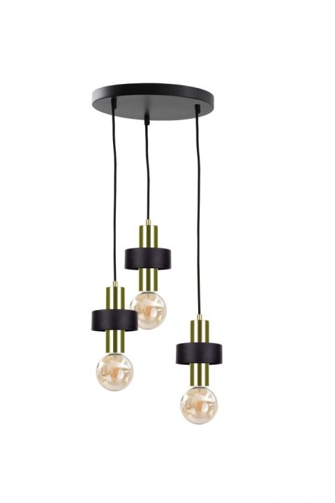 Lampa wisząca 3xE27 UNICA BLACK/GOLD