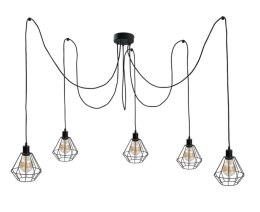 Lampa wisząca 5xE27 FOSKAL BLACK