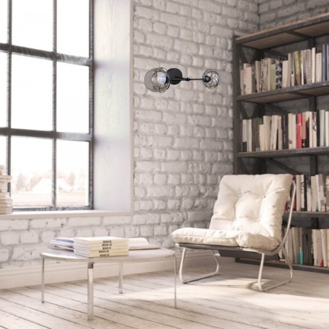 Kinkiet 2xE27 MERA BLACK