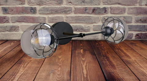 Kinkiet 2xE27 MERA BLACK