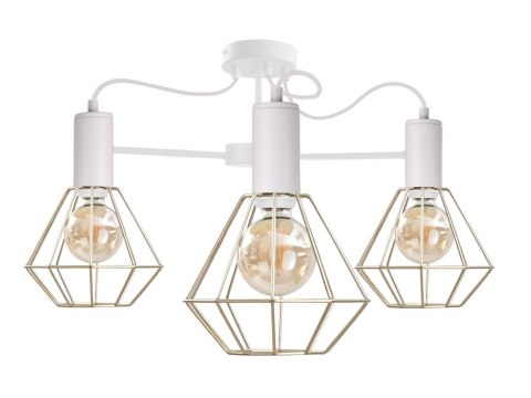 Lampa sufitowa 3xE27 LARS WHITE/GOLD