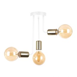 Lampa sufitowa 3xE27 MEGAN WHITE/GOLD