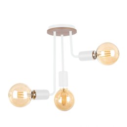 Lampa sufitowa 3xE27 MEGAN WOOD WHITE