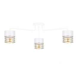 Lampa sufitowa 3xE27 ROYAL WHITE/GOLD