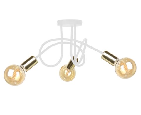 Lampa sufitowa 3xE27 RUMBA WHITE/GOLD