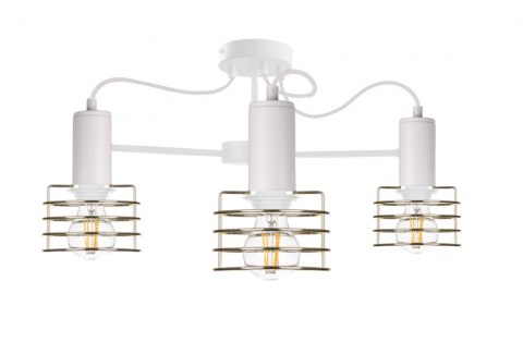 Lampa sufitowa 3xE27 RUNE WHITE/GOLD