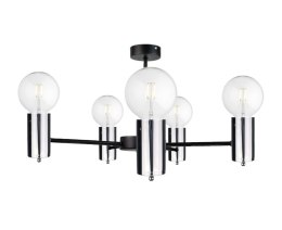 Lampa sufitowa 5xE27 ARDE BLACK/SILVER