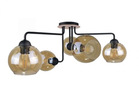 Lampa sufitowa 5xE27 MONDE WOOD