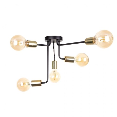 Lampa sufitowa 5xE27 NIXON BLACK/GOLD