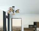 Lampa sufitowa 6xE27 MONDE BLACK