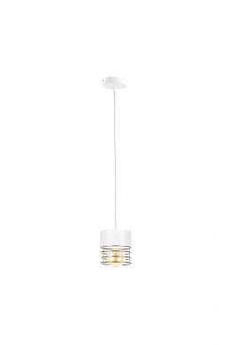 Lampa wisząca 1xE27 ROYAL WHITE/GOLD