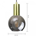 Lampa wisząca 1xE27 SUPRA BLACK/GOLD