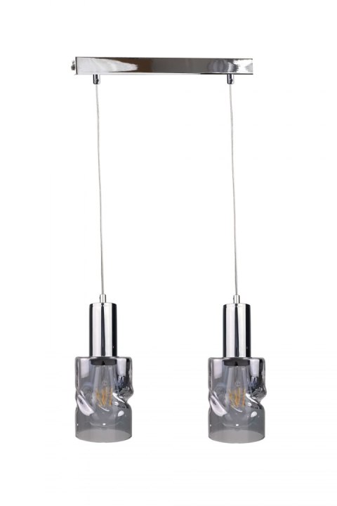 Lampa wisząca 2xE27 CROSS DARK SILVER