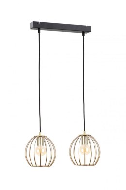 Lampa wisząca 2xE27 GLOBE BLACK/GOLD