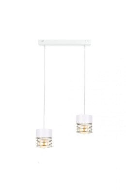 Lampa wisząca 2xE27 ROYAL WHITE/GOLD