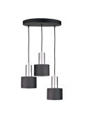 Lampa wisząca 3xE27 LUCE BLACK SILVER