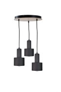 Lampa wisząca 3xE27 LUCE BLACK WOOD