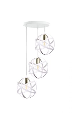 Lampa wisząca 3xE27 POLA WHITE/GOLD