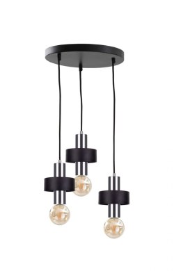 Lampa wisząca 3xE27 UNICA BLACK/SILVER