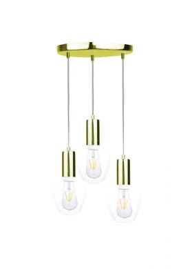 Lampa wisząca 3xE27 VERRE GOLD