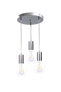 Lampa wisząca 3xE27 VERRE SILVER